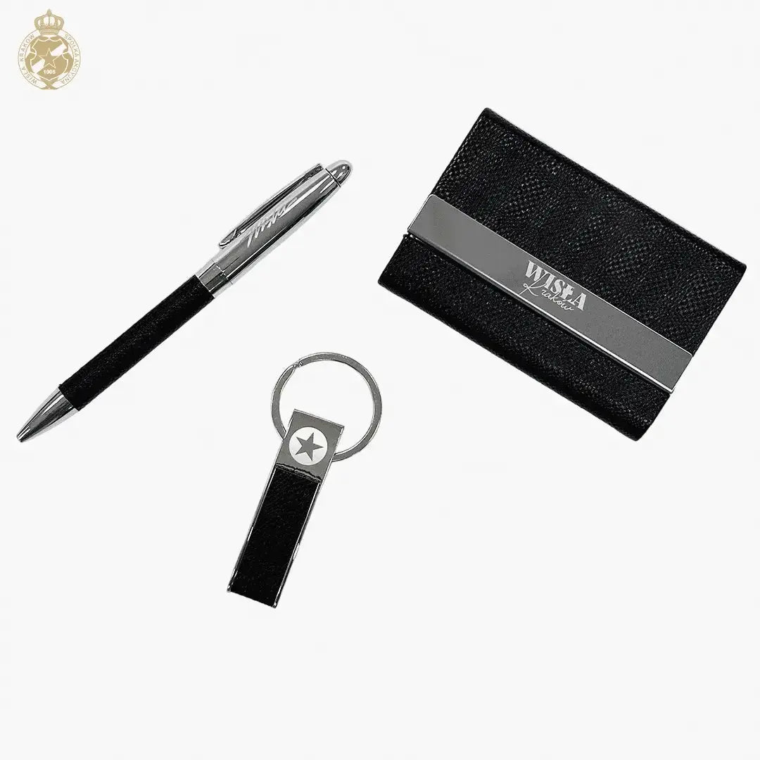 Zestaw Wisła 1906 – wizytownik, długopis i brelok Official FanShop - TS Wisła Kraków SA