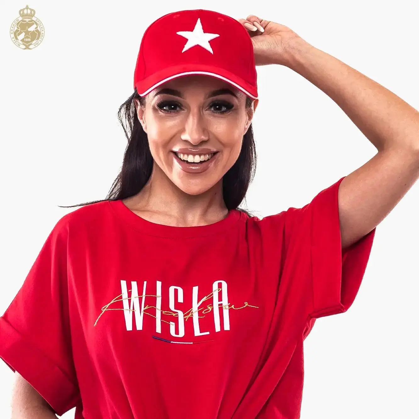 Czapka z daszkiem Biała Gwiazda - czerwona Official FanShop - TS Wisła Kraków SA