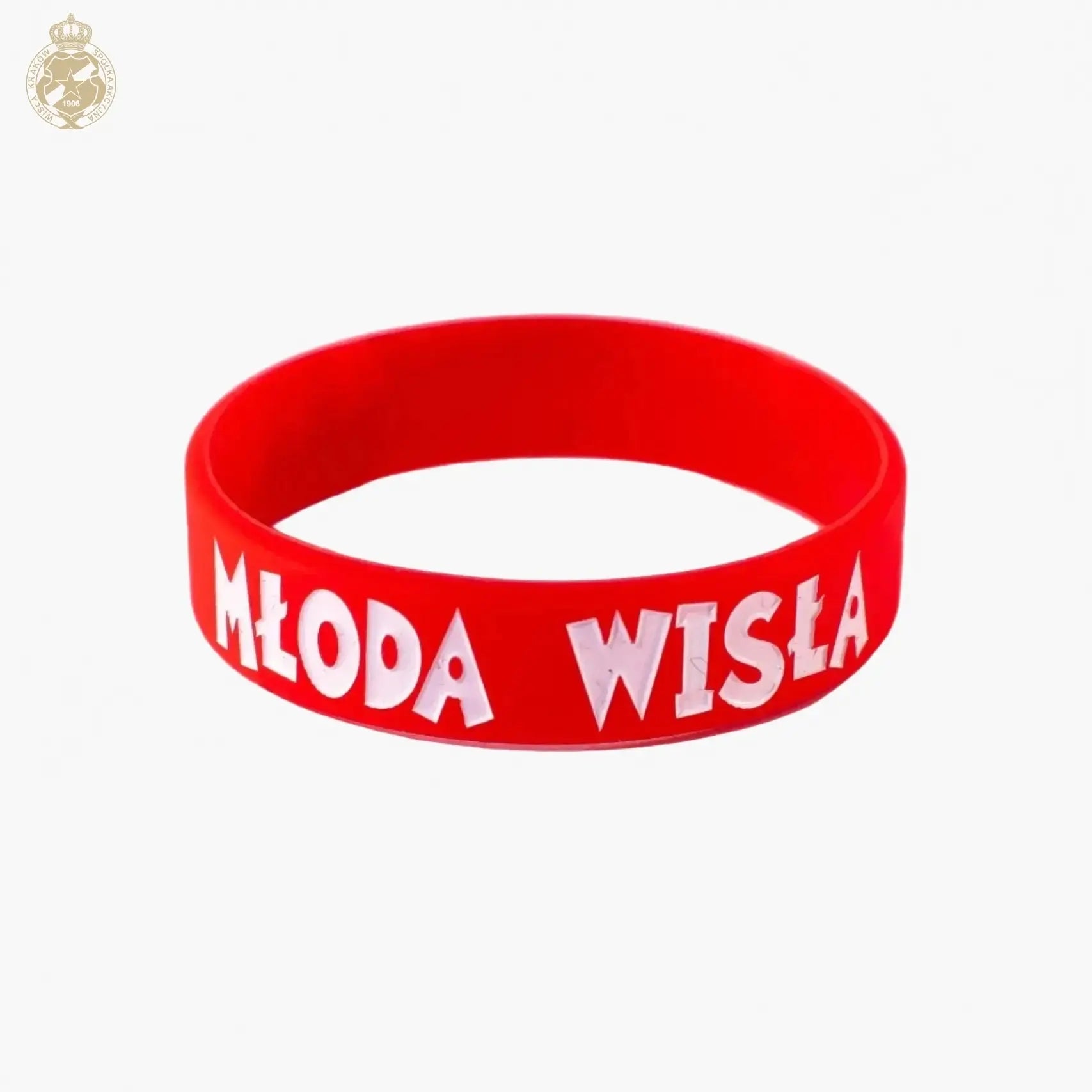 Opaska silikonowa dziecięca Młoda Wisła - czerwona Official FanShop - TS Wisła Kraków SA