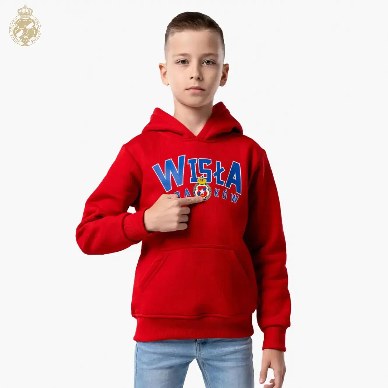 Bluza dziecięca z kapturem - czerwona Official FanShop - TS Wisła Kraków SA