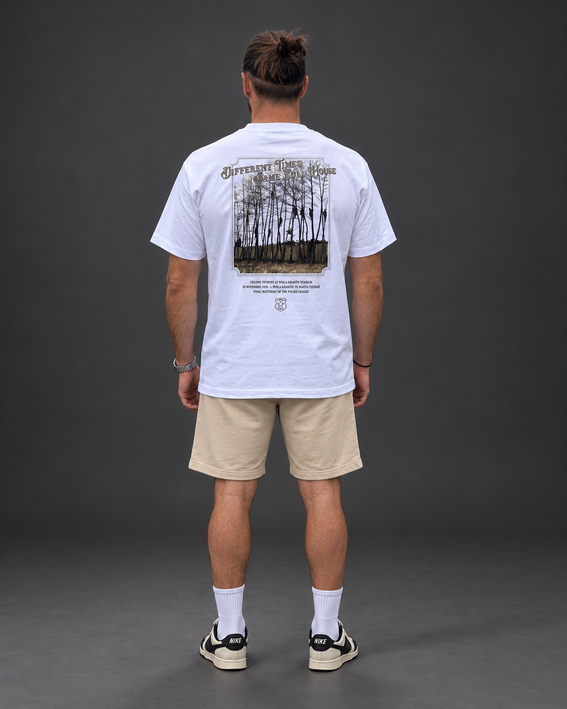 T-shirt zielone trybuny - biały - TS Wisła Kraków 1906 - Przestrzeń Białej Gwiazdy